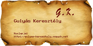 Gulyás Keresztély névjegykártya